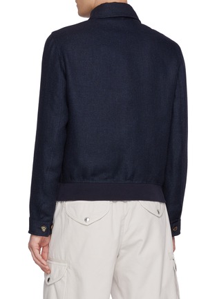 背面 - 点击放大 - BRUNELLO CUCINELLI - Button Up Silk Wool Lene Shirt Jacket