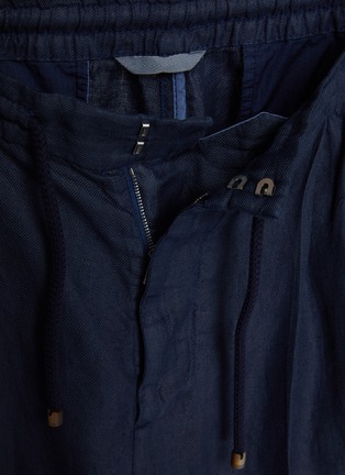  - BRUNELLO CUCINELLI - 抽绳亚麻长裤