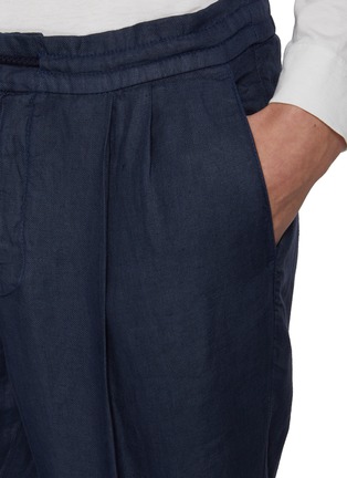  - BRUNELLO CUCINELLI - 抽绳亚麻长裤