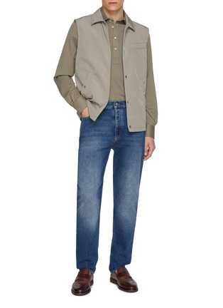 模特儿示范图 - 点击放大 - BRUNELLO CUCINELLI - 长袖 POLO 衫