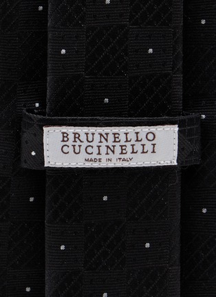 细节 - 点击放大 - BRUNELLO CUCINELLI - 真丝花纹领带