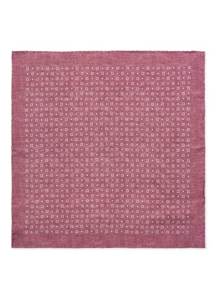 模特儿示范图 - 点击放大 - BRUNELLO CUCINELLI - 印花真丝方巾