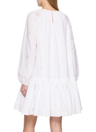 背面 - 点击放大 - MERLETTE - Long Raglan Sleeve Eyelet Tiered Cotton Dress