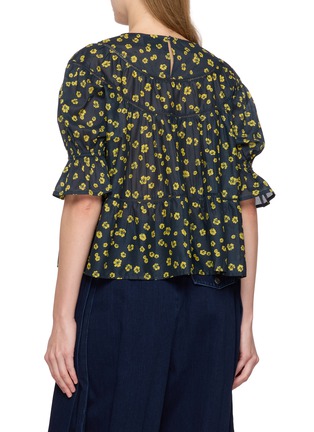 背面 - 点击放大 - MERLETTE - Rounded Yoke Tiered Cotton Top