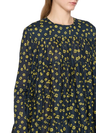  - MERLETTE - Voluminous Tiered Cotton Mini Dress