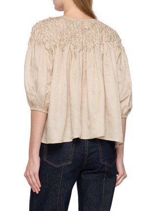 背面 - 点击放大 - MERLETTE - Hand Smocked Puff Sleeve Blouse