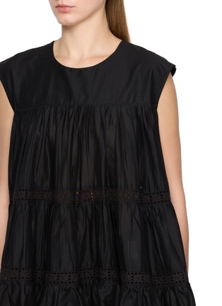  - MERLETTE - Cap Sleeve Tiered Cotton Blouse