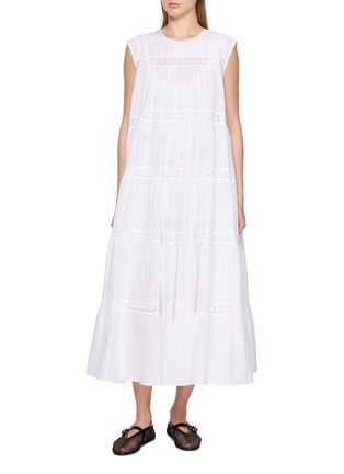 首图 - 点击放大 - MERLETTE - Cap Sleeve Tiered Maxi Dress