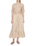 首图 - 点击放大 - MERLETTE - Hand Smocked Bodice Cotton Silk Tiered Dress