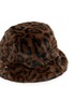 细节 –点击放大 - FJOLLA - Faux Fur Bucket Hat — Dark Leopard