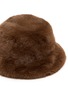 细节 –点击放大 - FJOLLA - Faux Fur Bucket Hat — Dark Brown