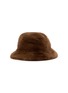 首图 –点击放大 - FJOLLA - Faux Fur Bucket Hat — Dark Brown