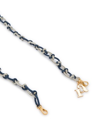 细节 - 点击放大 - ROSANTICA - Denim Knotted Beaded Fabric Strap