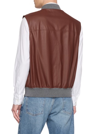 背面 - 点击放大 - BRUNELLO CUCINELLI - 皮革拉链背心