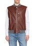 BRUNELLO CUCINELLI 皮革拉链背心