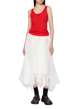 模特儿示范图 - 点击放大 - JW ANDERSON - Mixed Lace Skirt