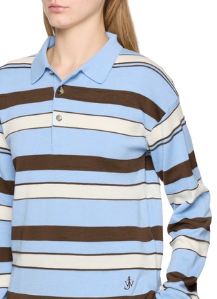  - JW ANDERSON - Knitted Striped Rugby Polo Shirt
