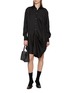 模特儿示范图 - 点击放大 - JW ANDERSON - Tuxedo Drape Shirt Dress