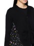  - SACAI - Bifabric Floral Panel Cotton Knit Cardigan