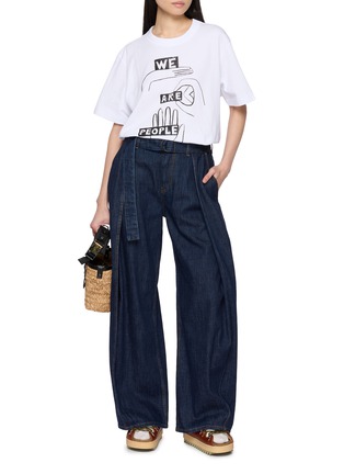 模特儿示范图 - 点击放大 - SACAI - X GEOFF MCFETRIDGE 印花纯棉 T 恤