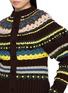  - SACAI - Juliet Sleeve Fair Isle High Neck Knit Cardigan