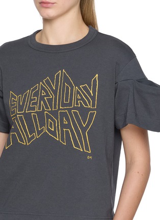  - SACAI - 廓形袖印花 T 恤