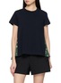首图 - 点击放大 - SACAI - Bifabric Floral Panel Cotton T-Shirt