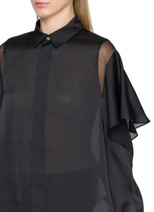 细节 - 点击放大 - SACAI - 蝴蝶结荷叶边衬衫