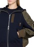  - SACAI - Bicolour Raglan Sleeve Zip Up Hoodie