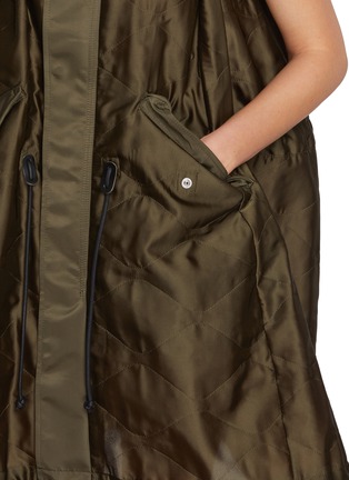  - SACAI - Hooded Quilted Satin Tent Vest