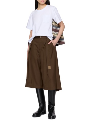 模特儿示范图 - 点击放大 - SACAI - 拼接圆领 T 恤