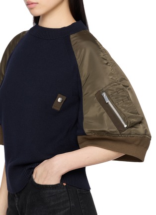  - SACAI - 拼接针织上衣