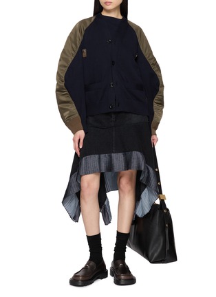 模特儿示范图 - 点击放大 - SACAI - 拼接针织上衣