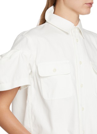  - SACAI - Flared Sleeve Light Wash Denim Shirt