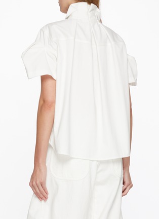 背面 - 点击放大 - SACAI - Flared Sleeve Light Wash Denim Shirt