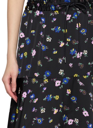  - SACAI - Asymmetric Hem Ditsy Floral Maxi Skirt
