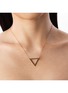 细节 - 点击放大 - BIJOU DE M - Triangle 18K Gold Black Diamond Necklace