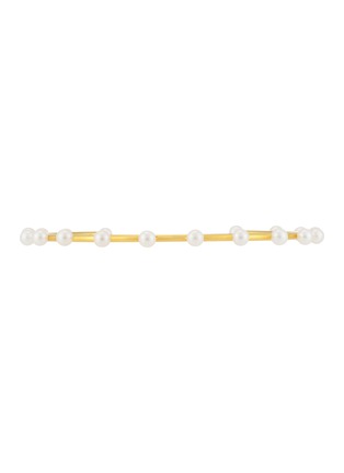 细节 - 点击放大 - BIJOU DE M - 18K Gold Plated Sterling Silver Freshwater Pearl Choker — Size R