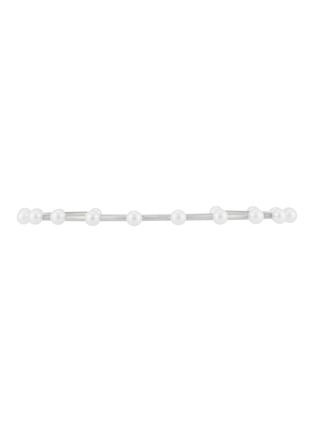 细节 - 点击放大 - BIJOU DE M - 18K White Gold Plated Sterling Silver Freshwater Pearl Choker — Size L