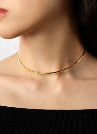 细节 - 点击放大 - BIJOU DE M - 2 Pearl 18K Gold Plated Sterling Silver Freshwater Pearl Choker — Size R