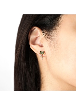 细节 - 点击放大 - BIJOU DE M - Palm Tree 18K Gold Diamond Single Stud Earring