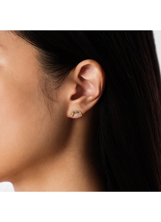 细节 - 点击放大 - BIJOU DE M - Rainbow 18K Gold Sapphire Garnet Single Stud Earring