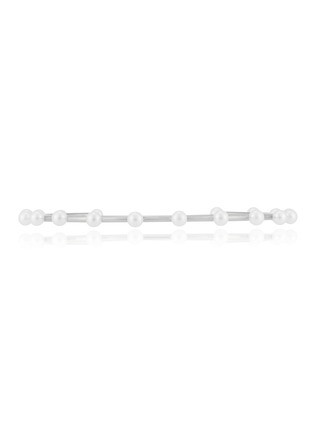 细节 - 点击放大 - BIJOU DE M - 18K White Gold Plated Sterling Silver Freshwater Pearl Choker — Size R