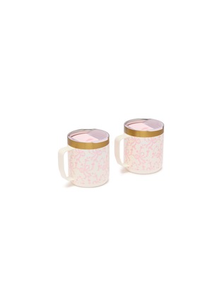 细节 –点击放大 - STANLEY - X LoveShackFancy Everyday Camp Mug Set of 2 — Coquette Bow Chantilly