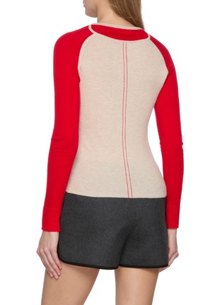 背面 - 点击放大 - CUDDLEUP - Raglan Sleeve Cashere Knit T-Shirt