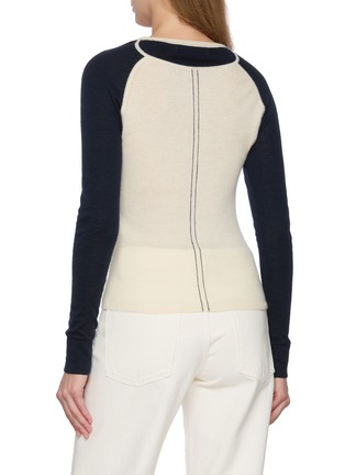 背面 - 点击放大 - CUDDLEUP - Raglan Sleeve Cashere Knit T-Shirt