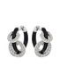 首图 - 点击放大 - NIKOS KOULIS - Oui 18K White Gold Diamond Enamel Earrings