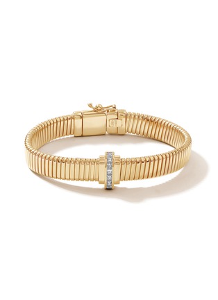 首图 - 点击放大 - STATE PROPERTY - Raisina 18K Gold Diamond Tubogas Bracelet — Size S
