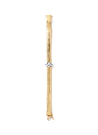 细节 - 点击放大 - STATE PROPERTY - Raisina 18K Gold Platinum 950 Diamond Tubogas Bracelet — Size M