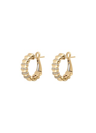 首图 - 点击放大 - STATE PROPERTY - Borsh 18K Gold Pavé Diamond Hoop Earrings